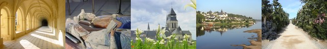 Royal Abbey of Fontevraud - Candes Saint-Martin village on the Loire river near Fontevraud l'Abbaye