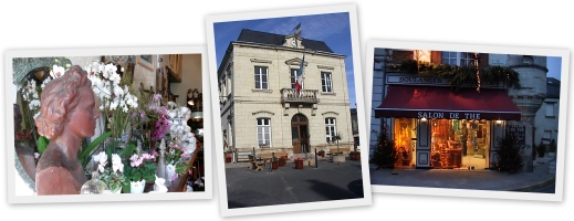 Fontevraud florist, town-hall and bakery