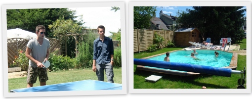 Table-tennis and heated pool